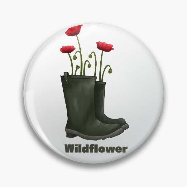 Item preview, Wildflower Rain Boot and Poppies  designed and sold by Krystal  Thomas.
