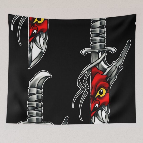 Item preview, Japanese Tattoo Dagger With Demon Head designed and sold by Greg Donchatz.