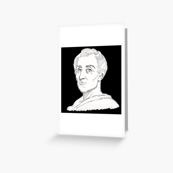 Item preview, Montesquieu portrait sketch designed and sold by KennyLucky.