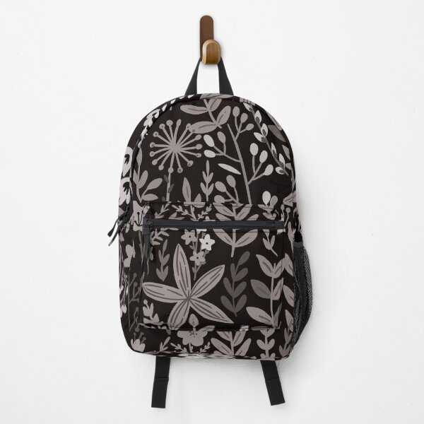 Item preview, Dark Monochrome Floral Pattern designed and sold by thesnowwhyte.