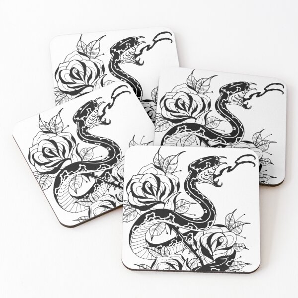 Item preview, Japanese Tattoo Snake With Roses designed and sold by Greg Donchatz.