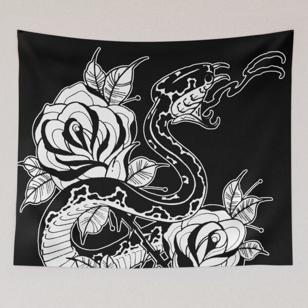 Item preview, Japanese Tattoo Snake With Roses designed and sold by Greg Donchatz.
