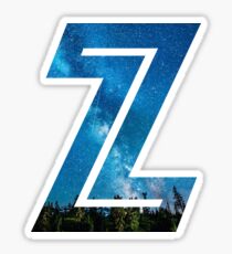 The Letter Z - Starry Night Sticker