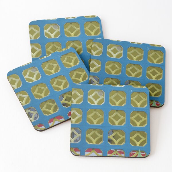 Item preview, Blue, Aqua, Yellow, Gold, Red, shapes, triangles,  designed and sold by PicsByMi.