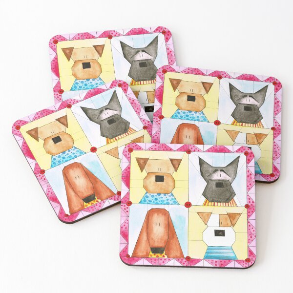 Item preview, Painting of Dog Quilt - Paper Piecing Optic designed and sold by HalloMolly.