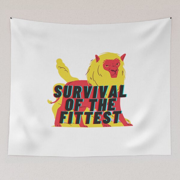 Item preview, SURVIVAL OF THE FITTEST Lion Print Design designed and sold by CalmNCool.