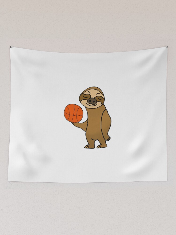 Disover Sloth plays basketball ATT Tapestry