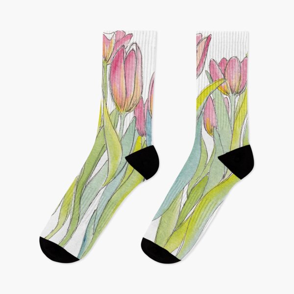 Item preview, Pink Tulips Illustration designed and sold by JRoseDesign.
