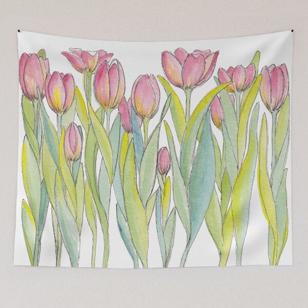 Item preview, Pink Tulips Illustration designed and sold by JRoseDesign.