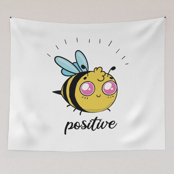 Item preview, Bee Positive Cute Slogan designed and sold by artado.