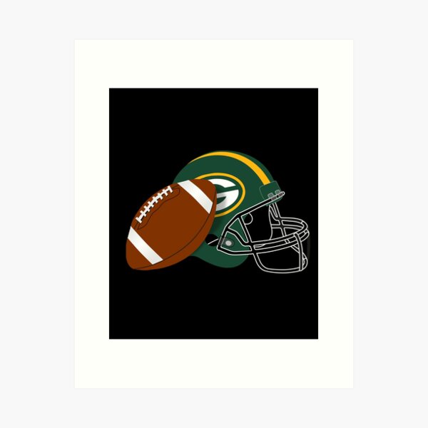 Retro Seventies Green Bay Packers Football Helmet Art