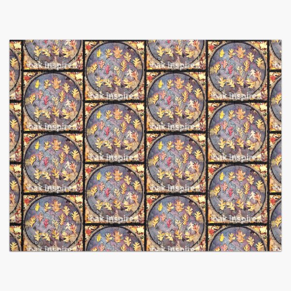 oak inspired assorted oak leaves from both the red oak and white oak groups Jigsaw Puzzle