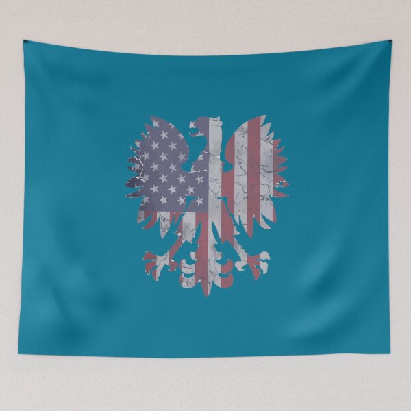 Item preview, Men_s Unique Print with Vintage Polish American Flag Eagle Vintage designed and sold by CatsTees.