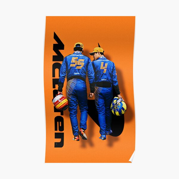 Lando Norris Carlos Sainz Mclaren Fórmula 1 Póster
