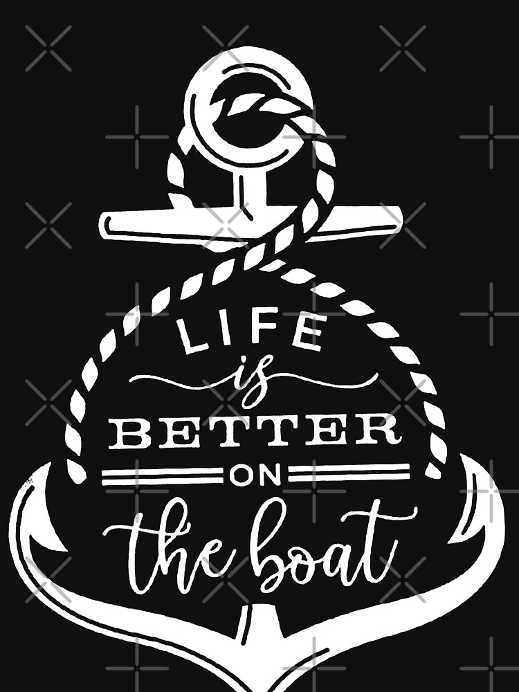 Disover Life is Better On The Boat SKY Racerback Tank Top