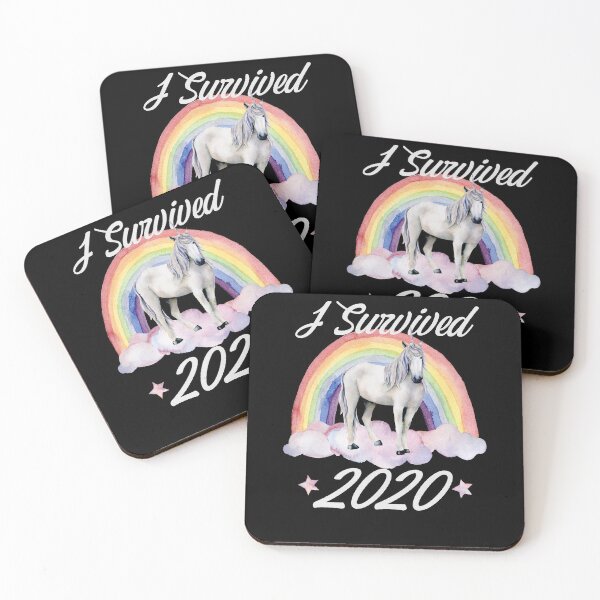 Item preview, I Survived 2020 Unicorns and Rainbows - Black designed and sold by johnta17.