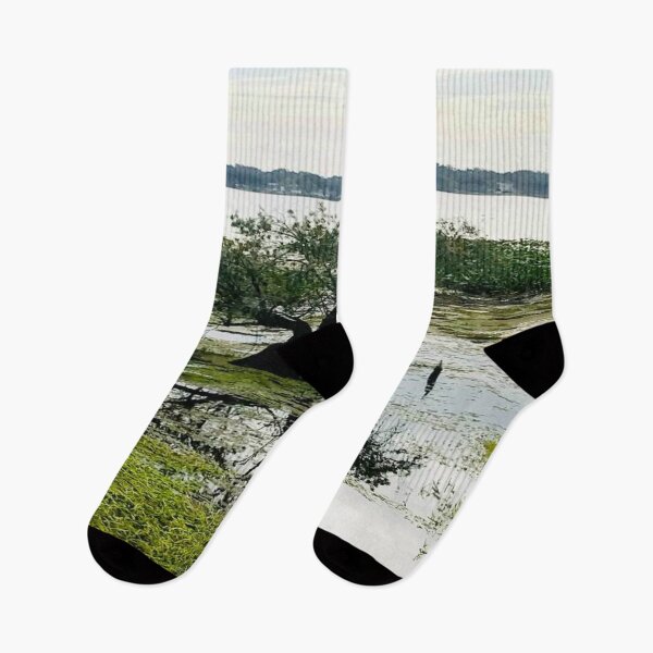 Item preview, Bonsai like Tree in Lake Hollingsworth Lakeland Florida Color with Bird in Tree designed and sold by DiscGolfTees.