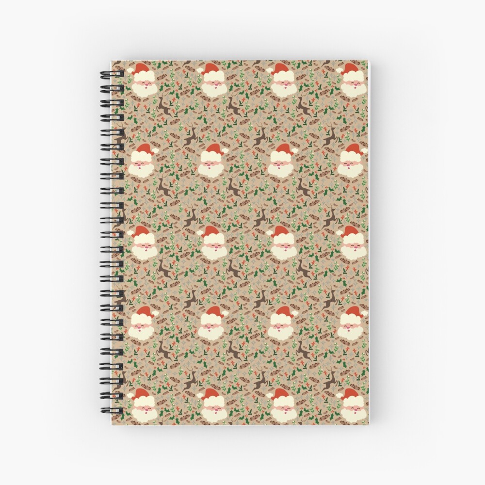 Christmas-Main Pattern Spiral Notebook