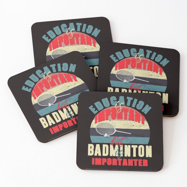 Item preview, Education Is Important But Badminton is Importanter - Funny Badminton Sunset Retro Effects Gift Ideas  designed and sold by leo121687.