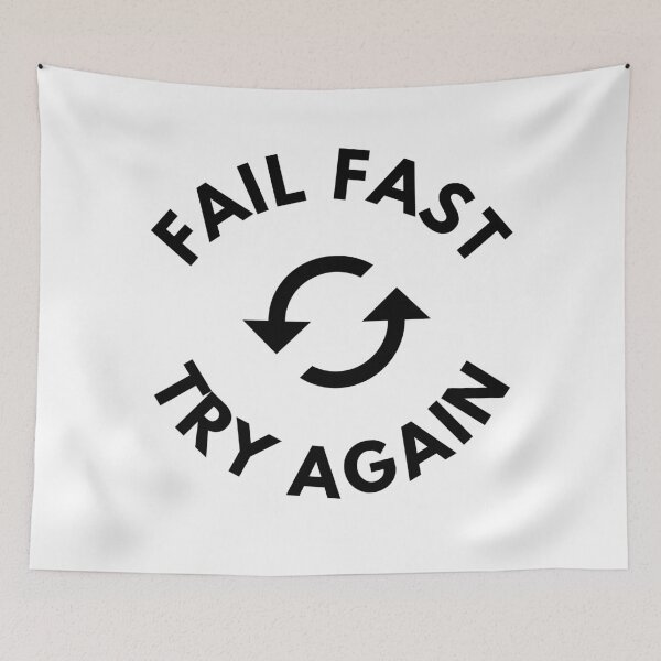 Item preview, Fail Fast, Try Again | Persistance | Agile designed and sold by Oasie.