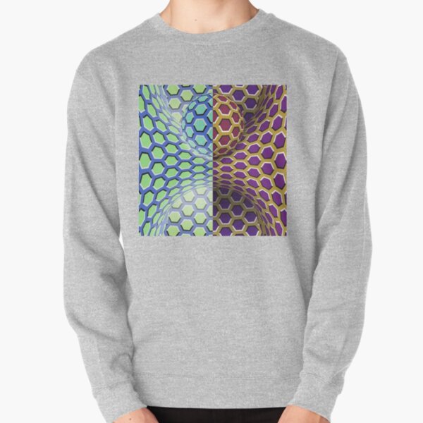 Visual Motion Illusion Pullover Sweatshirt