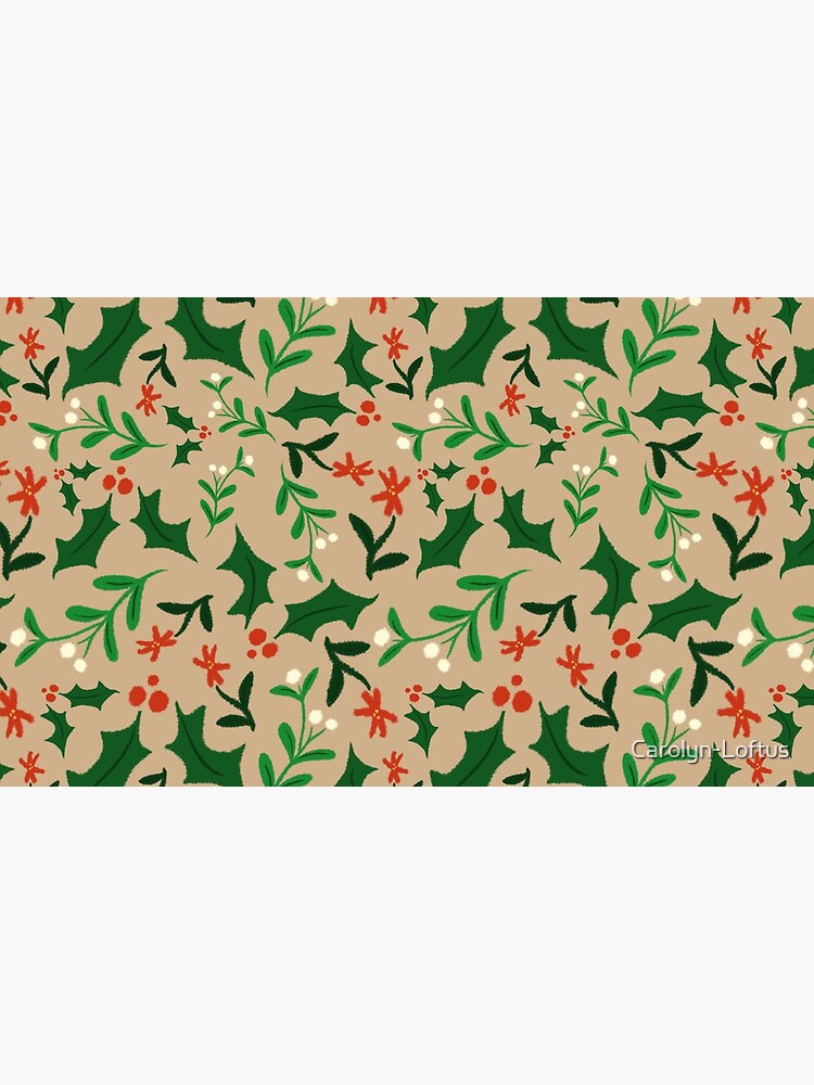 Christmas-Holly & Mistletoe by Carolyn-Loftus