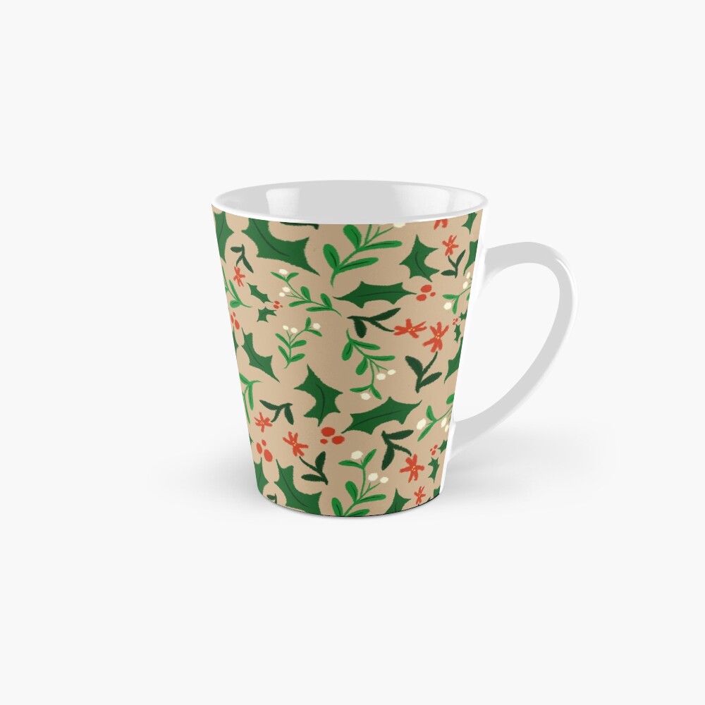 Christmas-Holly & Mistletoe Coffee Mug