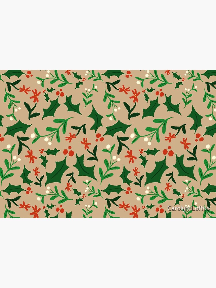 Christmas-Holly & Mistletoe by Carolyn-Loftus