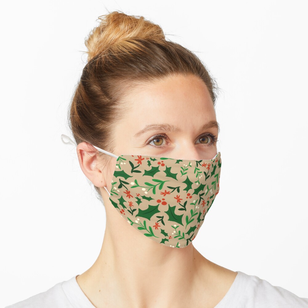 Christmas-Holly & Mistletoe Mask