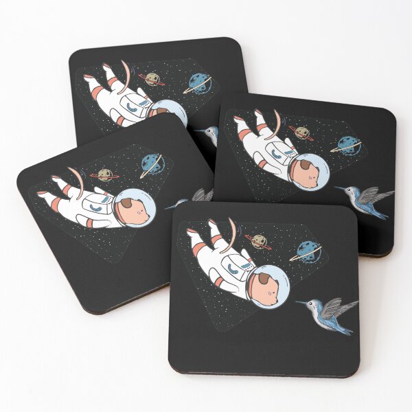 Item preview, Dog And Blue Bird Contact In Space designed and sold by artado.