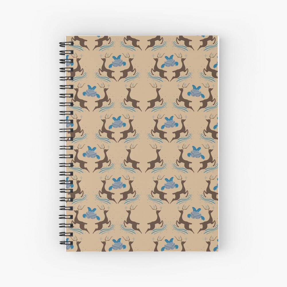 Christmas-Reindeer & Silver Bells Spiral Notebook