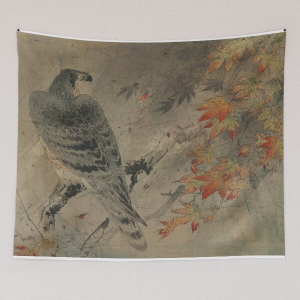 Item preview, Japan Art Print - Eagle on Sycamore Maple - Japanese Drawing designed and sold by Kallandra.