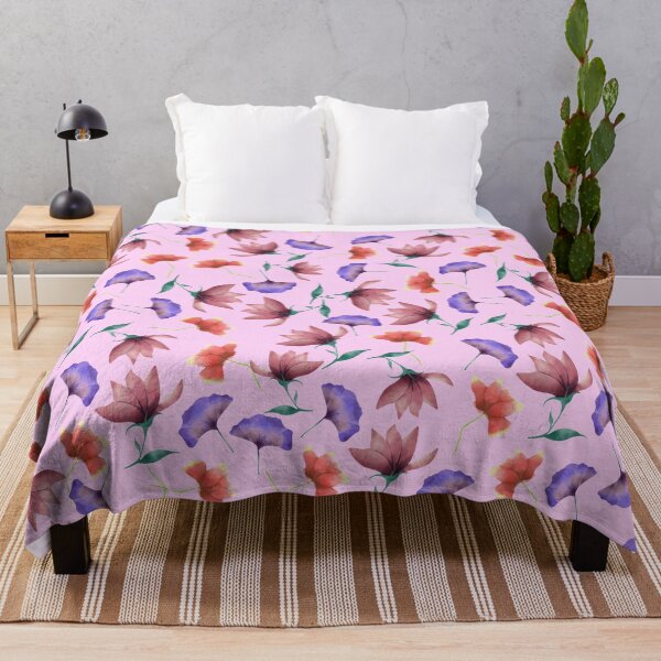 Item preview, Red And Violet Floral Pattern designed and sold by Joy Poddar.