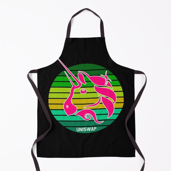 Aperçu de l'œuvre Uniswap UNI Cryptocurrency Green Modern créée et vendue par Bitcoin-Fashion.