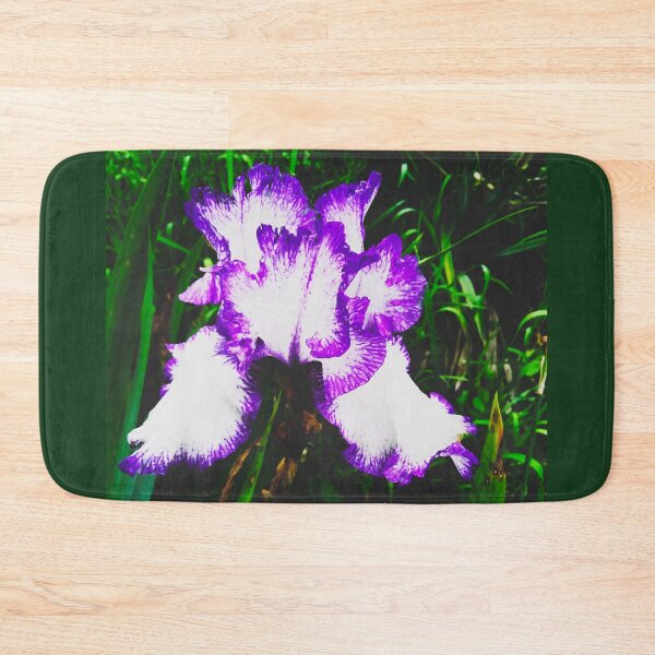 Item preview, Tender white and violet iris, natural background  designed and sold by helenkaiy.