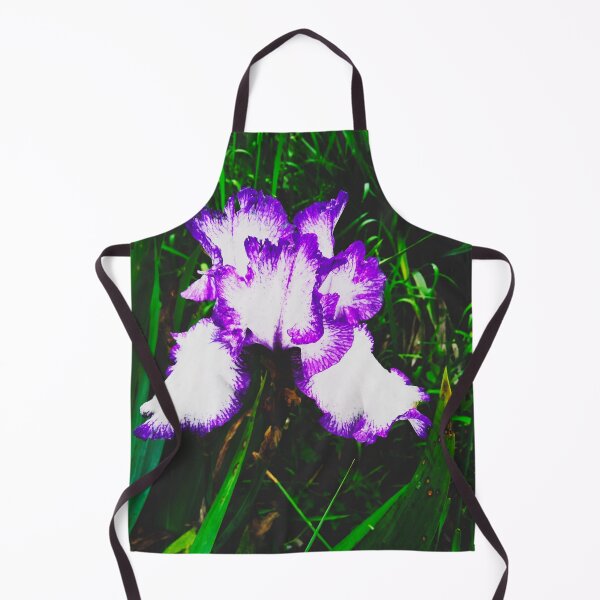 Item preview, Tender white and violet iris, natural background designed and sold by helenkaiy.