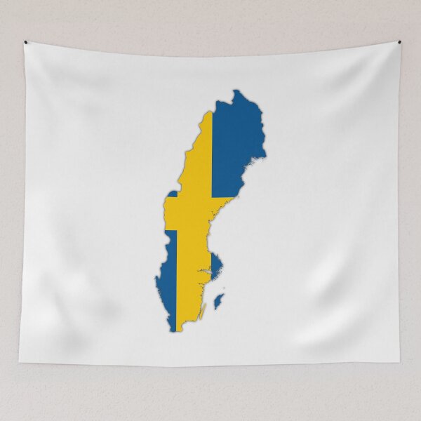 Item preview, Sweden map with national flag, Sweden Flag inside Map of Sweden  designed and sold by mashmosh.