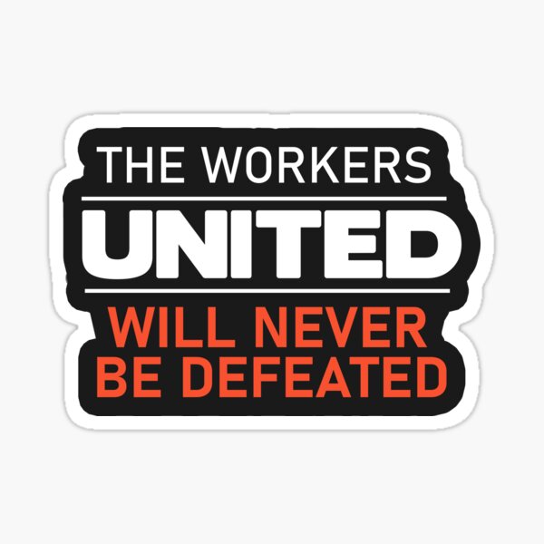 Trabajadores Unidos Pegatina