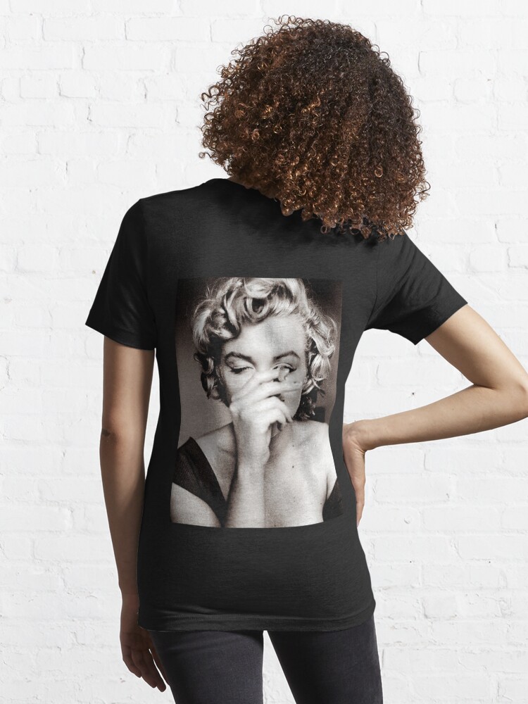Candid Snap of Marilyn Monroe Smoking a Cigarette Essential T-Shirt for  Sale by Gascondi