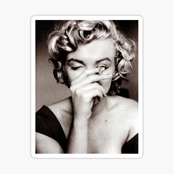 Candid Snap of "Marilyn Monroe Smoking a Cigarette" Sticker