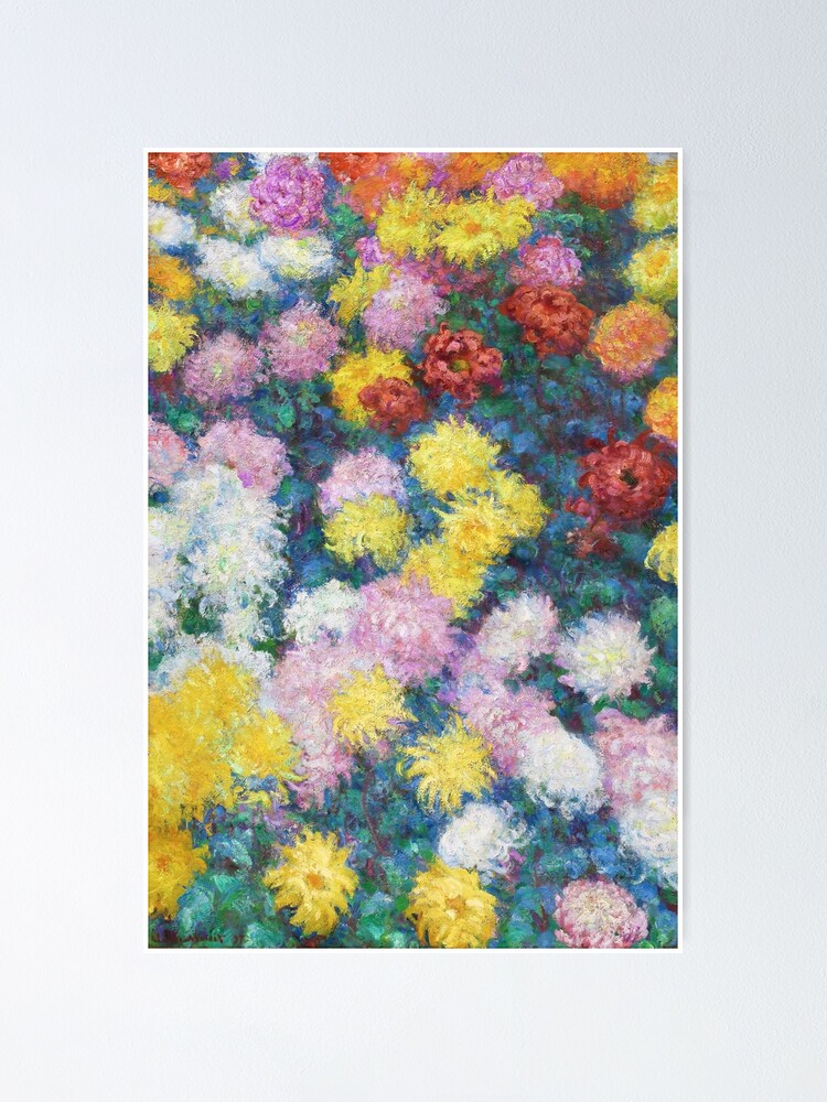 "Claude Chrysanthemums (1897)" Poster for Sale by
