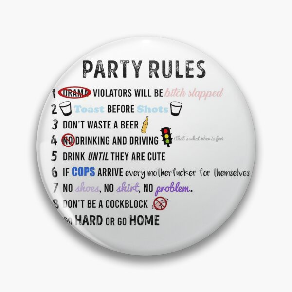 Item preview, //Party Rules// designed and sold by Somened.