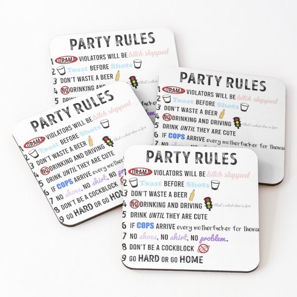 Item preview, //Party Rules// designed and sold by Somened.