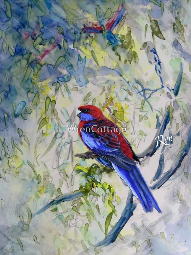Thumbnail 5 of 5, iPhone Case, Crimson Rosellas designed and sold by WrenCottage.