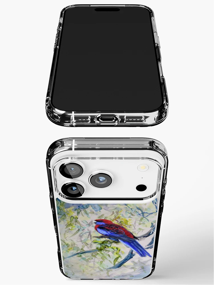 Thumbnail 3 of 5, iPhone Case, Crimson Rosellas designed and sold by WrenCottage.