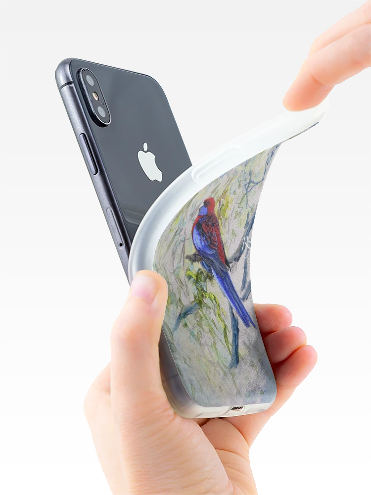 Thumbnail 4 of 5, iPhone Case, Crimson Rosellas designed and sold by WrenCottage.