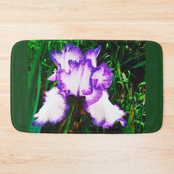 Item preview, Tender white and violet iris, natural background  designed and sold by helenkaiy.