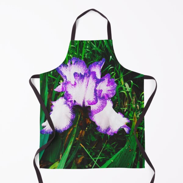 Item preview, Tender white and violet iris, natural background designed and sold by helenkaiy.