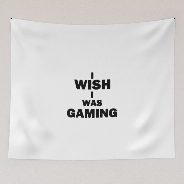 Item preview, I Wish I Was Gaming Black Text designed and sold by bebopboop.