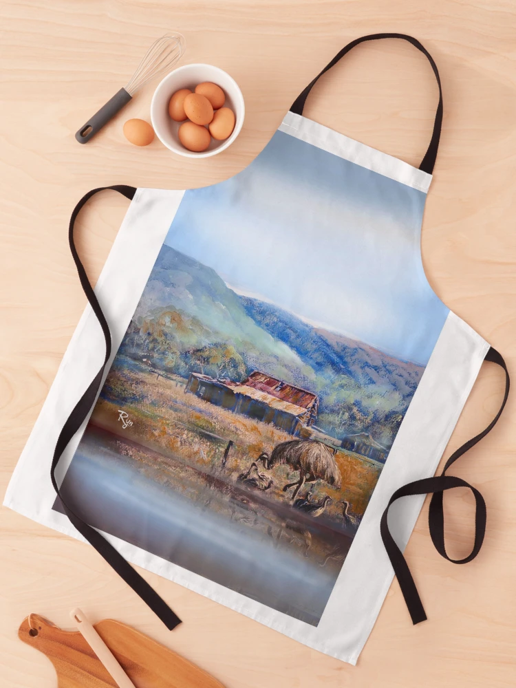 Imagen 1 de 6, Delantal con la obra Reflexiones rurales, diseñada y vendida por WrenCottage.